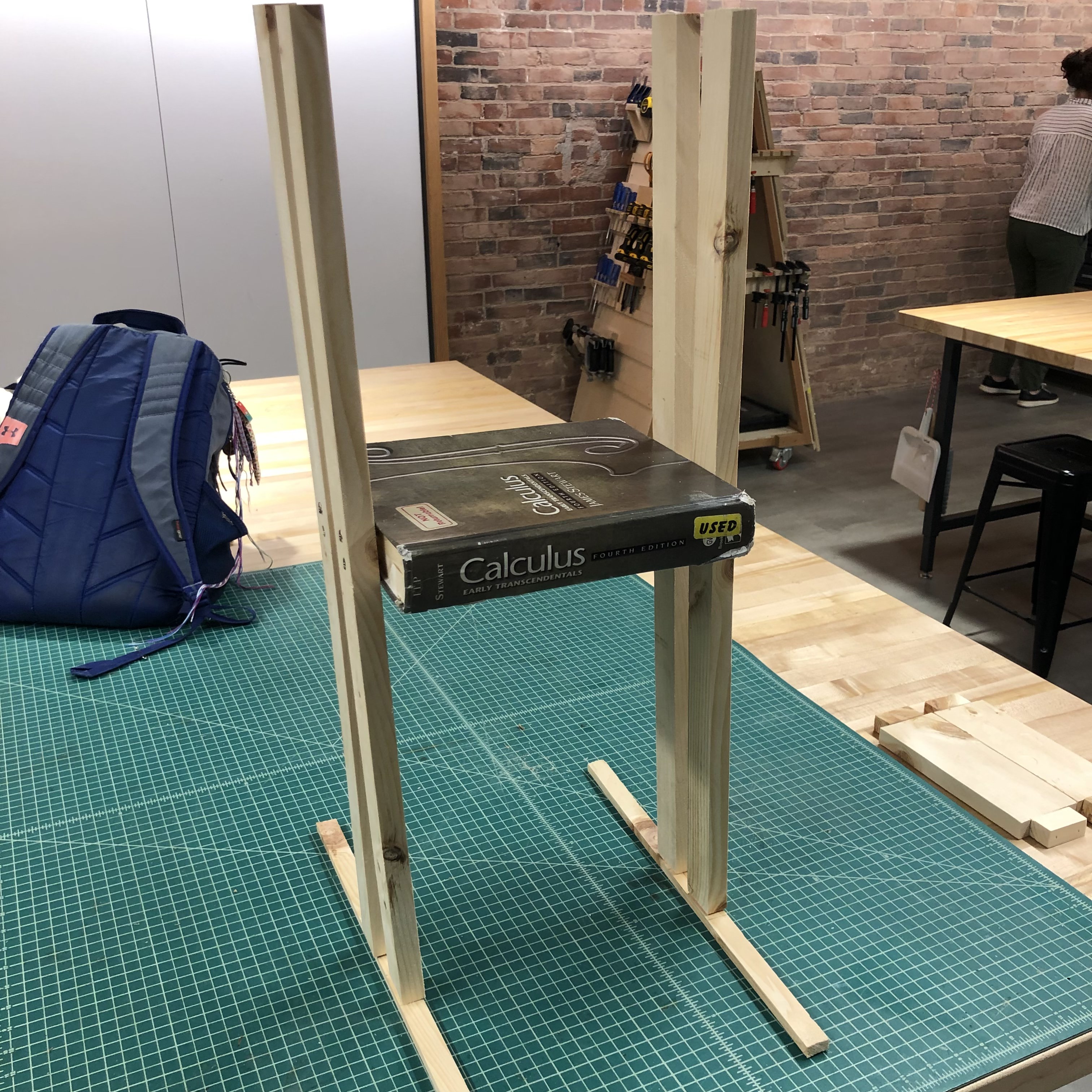 Partially assembled shelf